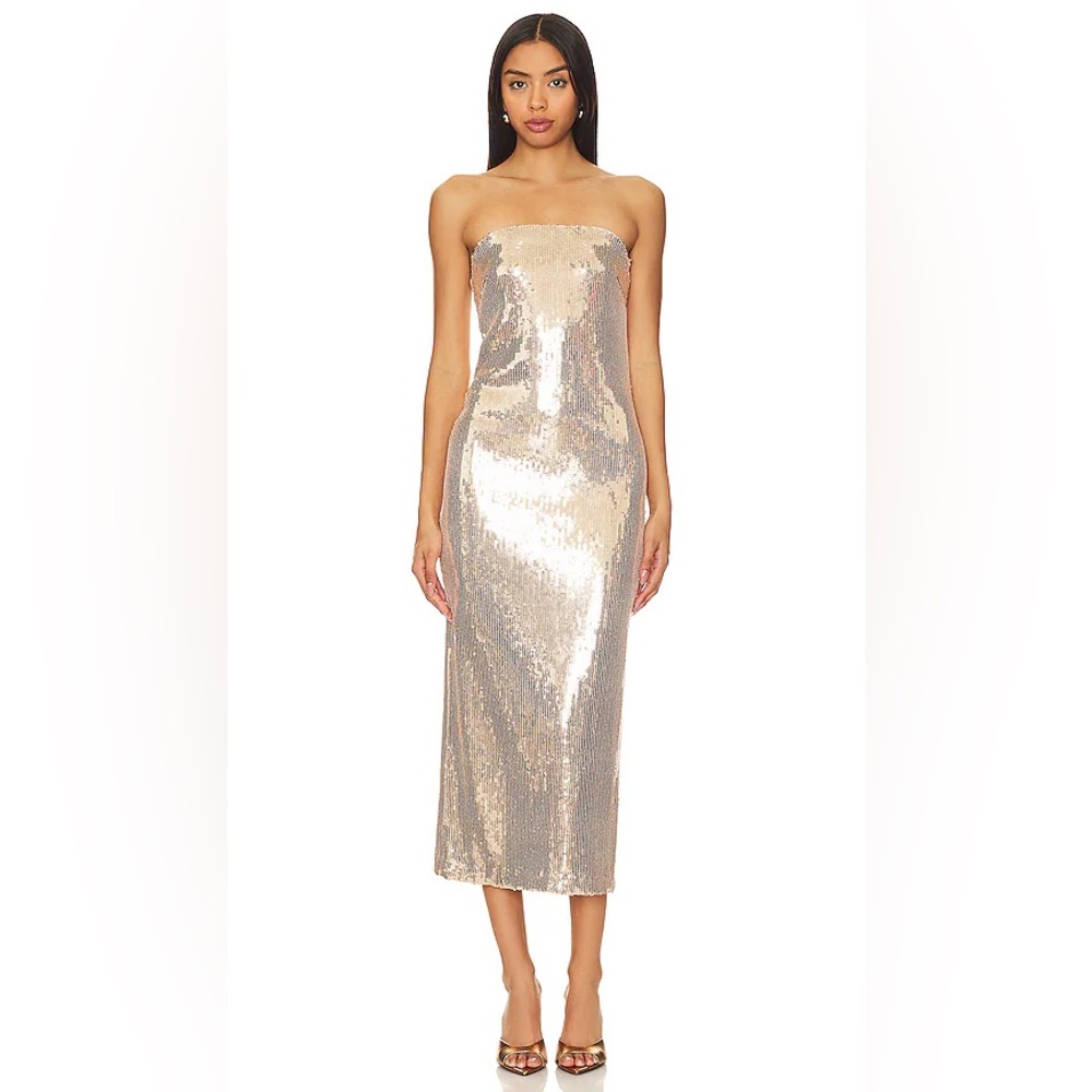 Sophie Rue Leigh Sequin Dress in Gold